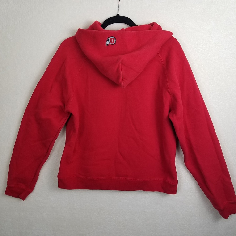 72Blue Women's XL Red Utes Utah University Zip Up Hoodie Sweatshirt embroidered - Picture 2 of 5